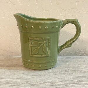 Signature Housewares Creamer Sorrento Oregano Green Stoneware 2001 Debby Segura